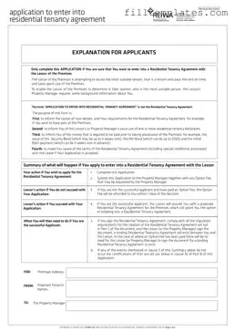 Download Reiwa Tenancy Application Template