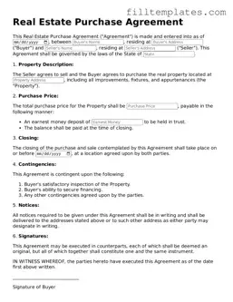 Free Real Estate Purchase Agreement Template