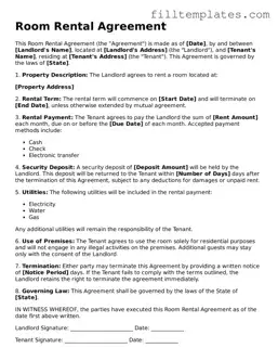 Free Room Rental Agreement Template