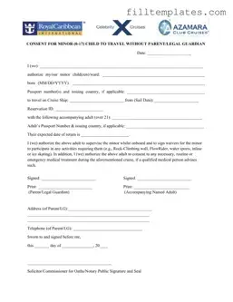 Download Royal Caribbean Parental Consent Template