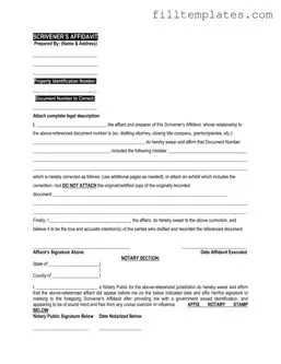 Download Scrivener's Affidavit Template