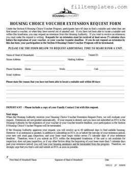 Download Section 8 Voucher Extension Template