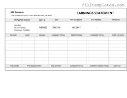 Download Independent Contractor Pay Stub Template