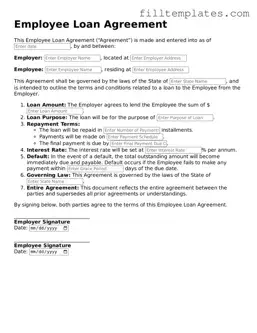 Free Employee Loan Agreement Template