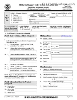 Download USCIS I-864 Template