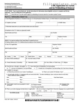 Download USCIS I-589 Template