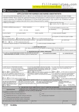 Download VA 10-2850a Template