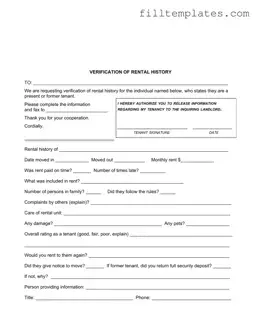 Download Verification Rental Template